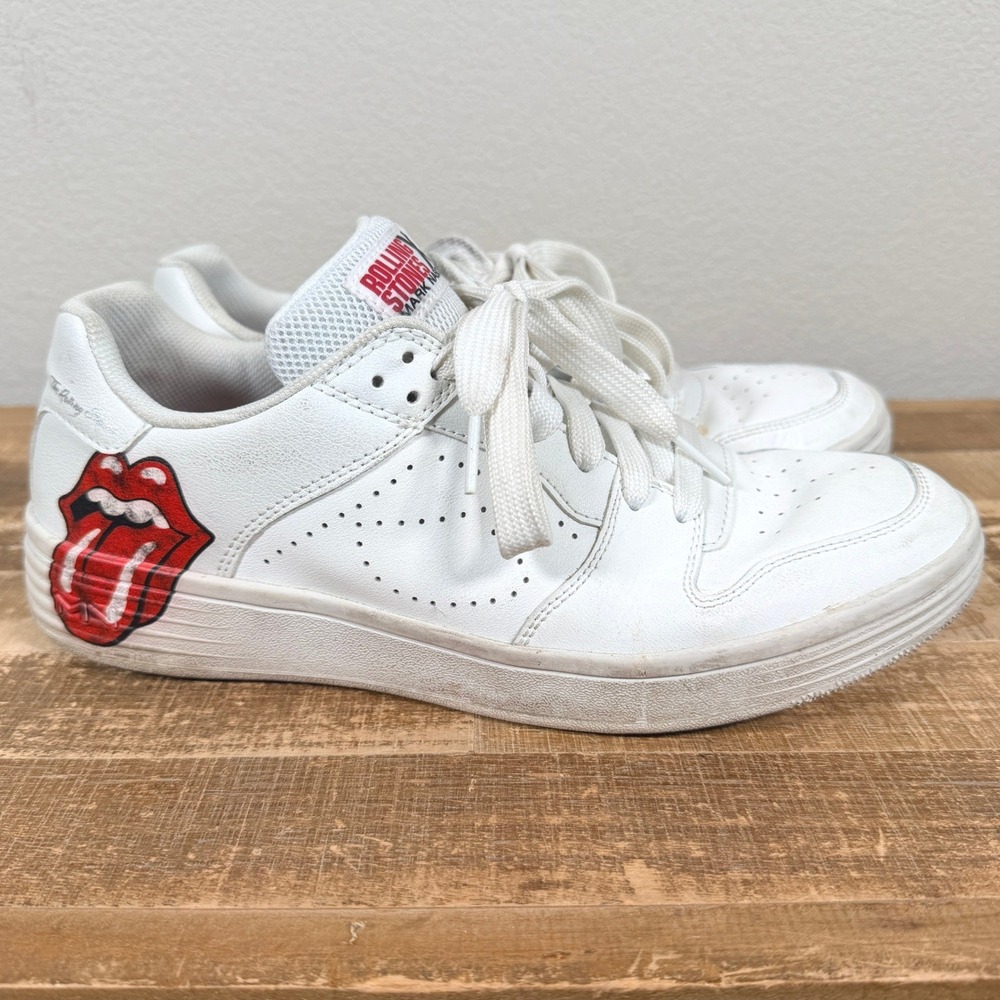 Skechers Rolling Stones x Mark Nason Shoes Sneakers Mens 9 White Leather Low Top